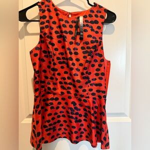 Kensie Vibrant Red Dress with Black Dots